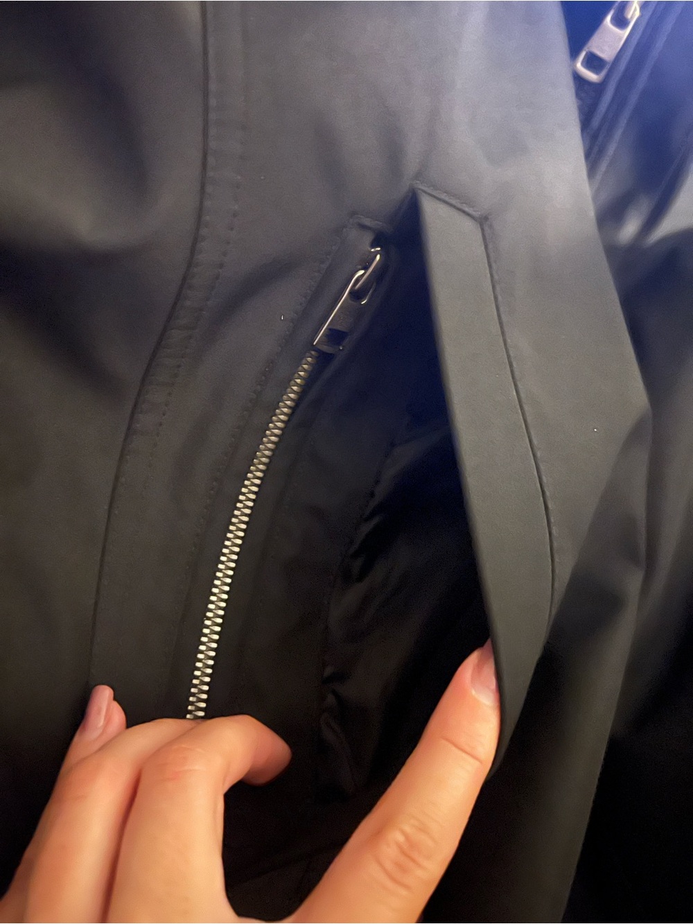 Calvin Klein Lightweight Zip‑Front Jacket – Black, Size Large - Picture 11 of 12